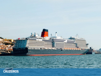 Novo Queen Anne da Cunard passou por Lisboa na sua viagem inaugural